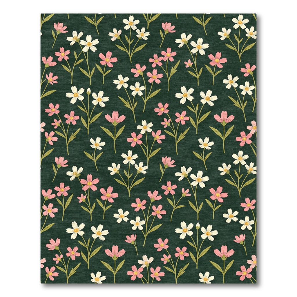 Dark Forest Wildflower Meadow Flora Rug