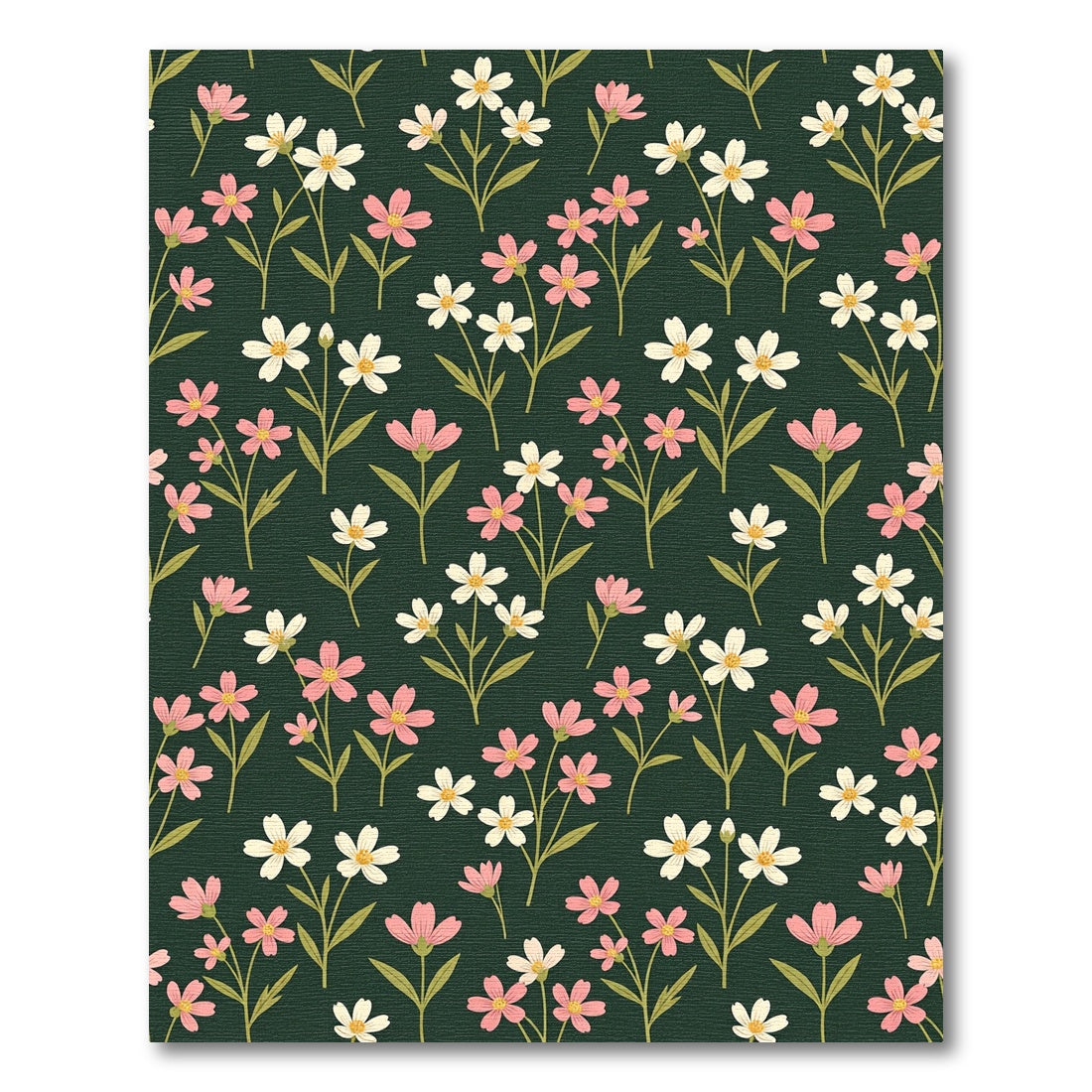 Dark Forest Wildflower Meadow Flora Rug