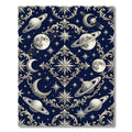 Midnight Celestial Baroque Ornate Starry Universe Rug