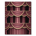 Victorian Rich Burgundy Draped Stripes Rug