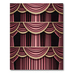 Victorian Rich Burgundy Draped Stripes Rug