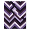 Modern Purple Geometric Chevron Art Rug