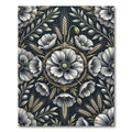 White Poppy Wheat Botanical Medallion Rug