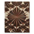 Art Deco Bronze Fan Radiance Geometric Rug