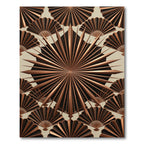 Art Deco Bronze Fan Radiance Geometric Rug