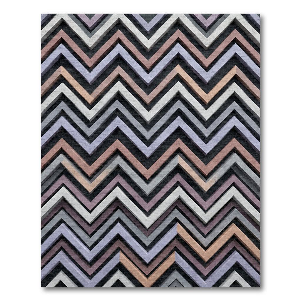 Modern Geometric Pastel Zigzag Chevron Rug