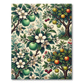 Green Apple Cherry Blossom Orchard Rug