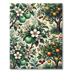 Green Apple Cherry Blossom Orchard Rug