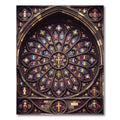 Gothic Stained Glass Rose Medallion Rug
