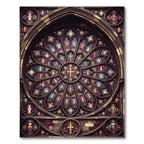 Gothic Stained Glass Rose Medallion Rug