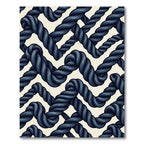 Navy Blue Twisted Rope Weave Rug