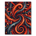 Fiery Red Orange Swirl Confetti Rug