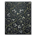 Ornate Silver Green Filigree Scroll Rug
