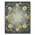 Sage Botanical Meadow Wildflower Wreath Rug