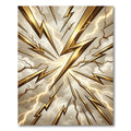 Golden Lightning Bolts Sky Burst Rug