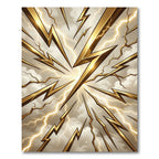Golden Lightning Bolts Sky Burst Rug