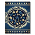 Grand Celestial Navy Gold Starry Medallion Rug