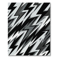 Monochrome Lightning Bolt Geometric Abstract Rug