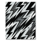 Monochrome Lightning Bolt Geometric Abstract Rug