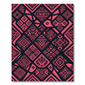 Bold Neon Pink Geometric Tribal Abstract Rug