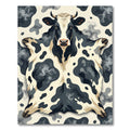 Abstract Black and White Cowhide Rug