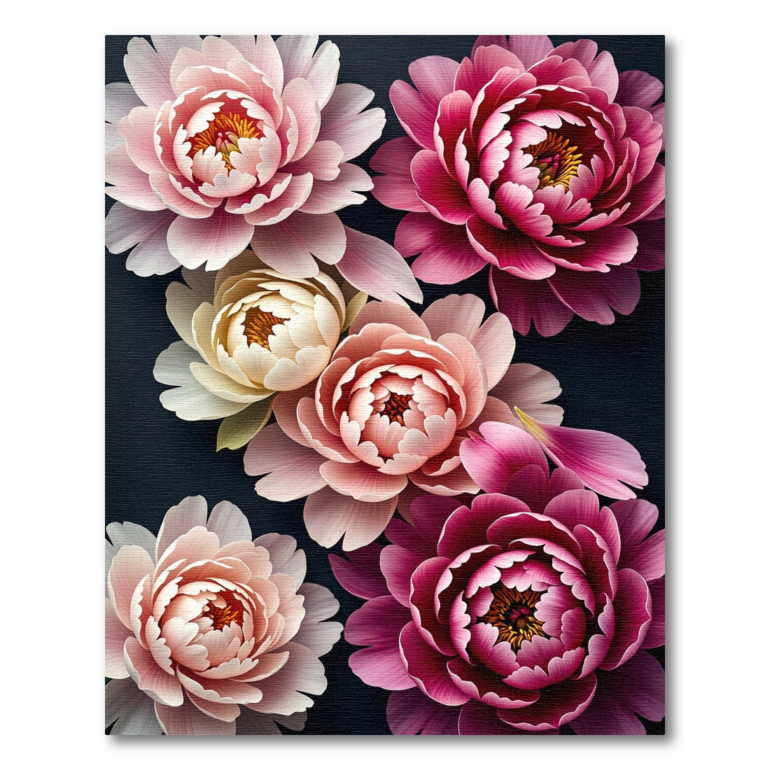 Radiant Blush Pink Peony Blooms Rug