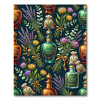 Mystical Apothecary Herb and Potion Botanical Rug