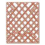 Geometric Terracotta Lattice Grid Rug