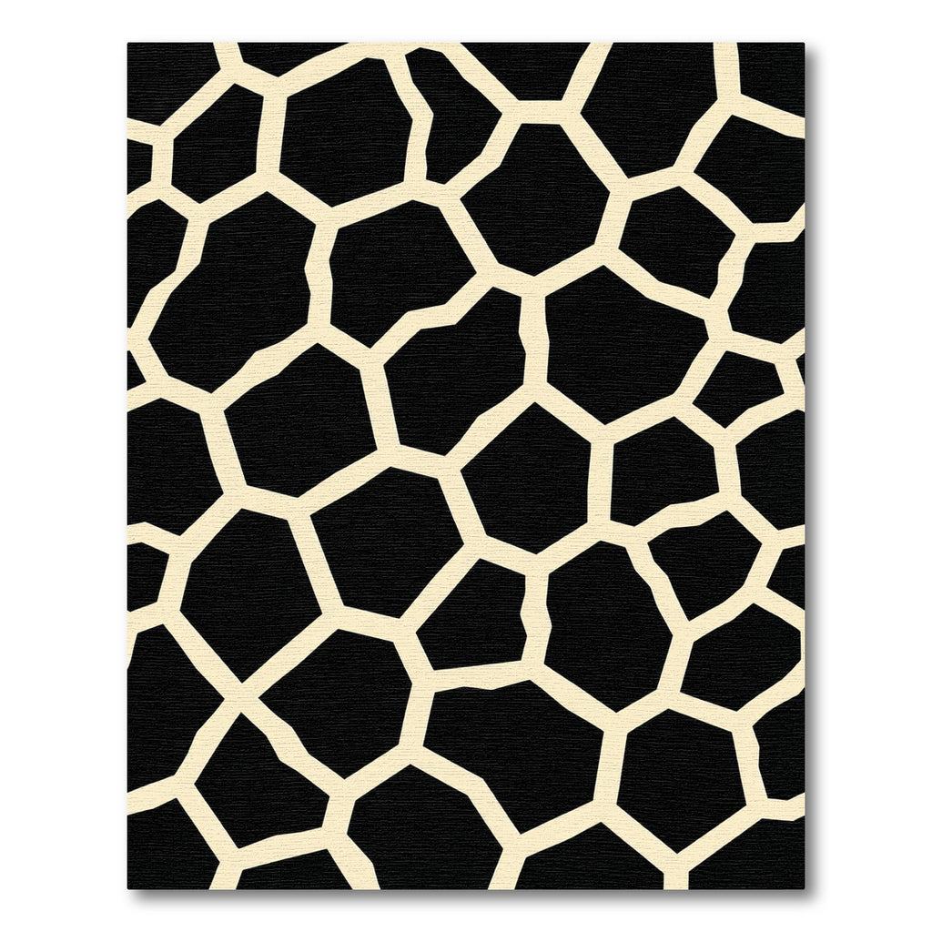 Black Cream Irregular Spots Rug
