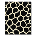 Black Cream Irregular Spots Rug