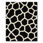 Black Cream Irregular Spots Rug