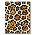 Bold Orange Leopard Spotted Animal Rug