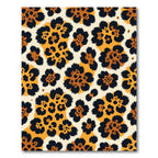 Bold Orange Leopard Spotted Animal Rug