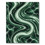 Emerald Swirl Lightning Abstract Rug