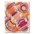 Bold Abstract Swirls Orange Plum Rug