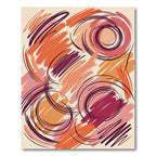 Bold Abstract Swirls Orange Plum Rug