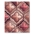 Symmetrical Geometric Dusty Rose Tile Rug