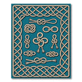 Nautical Knots Cream Border Rug