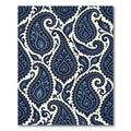 Intricate Midnight Blue Paisley Swirl Rug