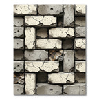 Rough Concrete Brick Texture Rug