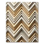 Neutral Chevron Geometric Layers Rug