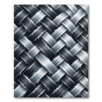 Monochrome Metallic Interwoven Diagonal Weave Rug