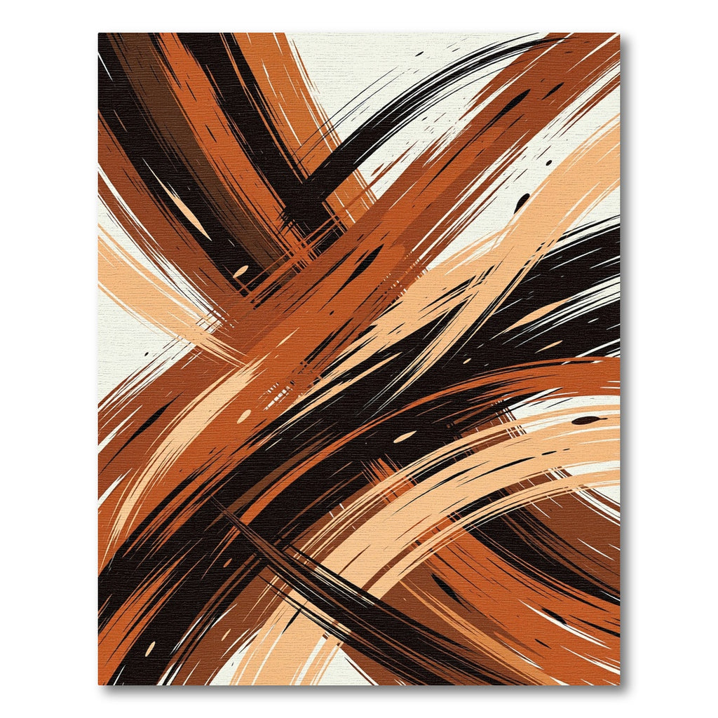 Modern Earthy Abstract Sweep Rug