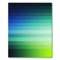Lush Ombre Teal and Lime Striped Rug