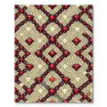 Red Diamond Chain Geometric Rug