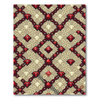 Red Diamond Chain Geometric Rug