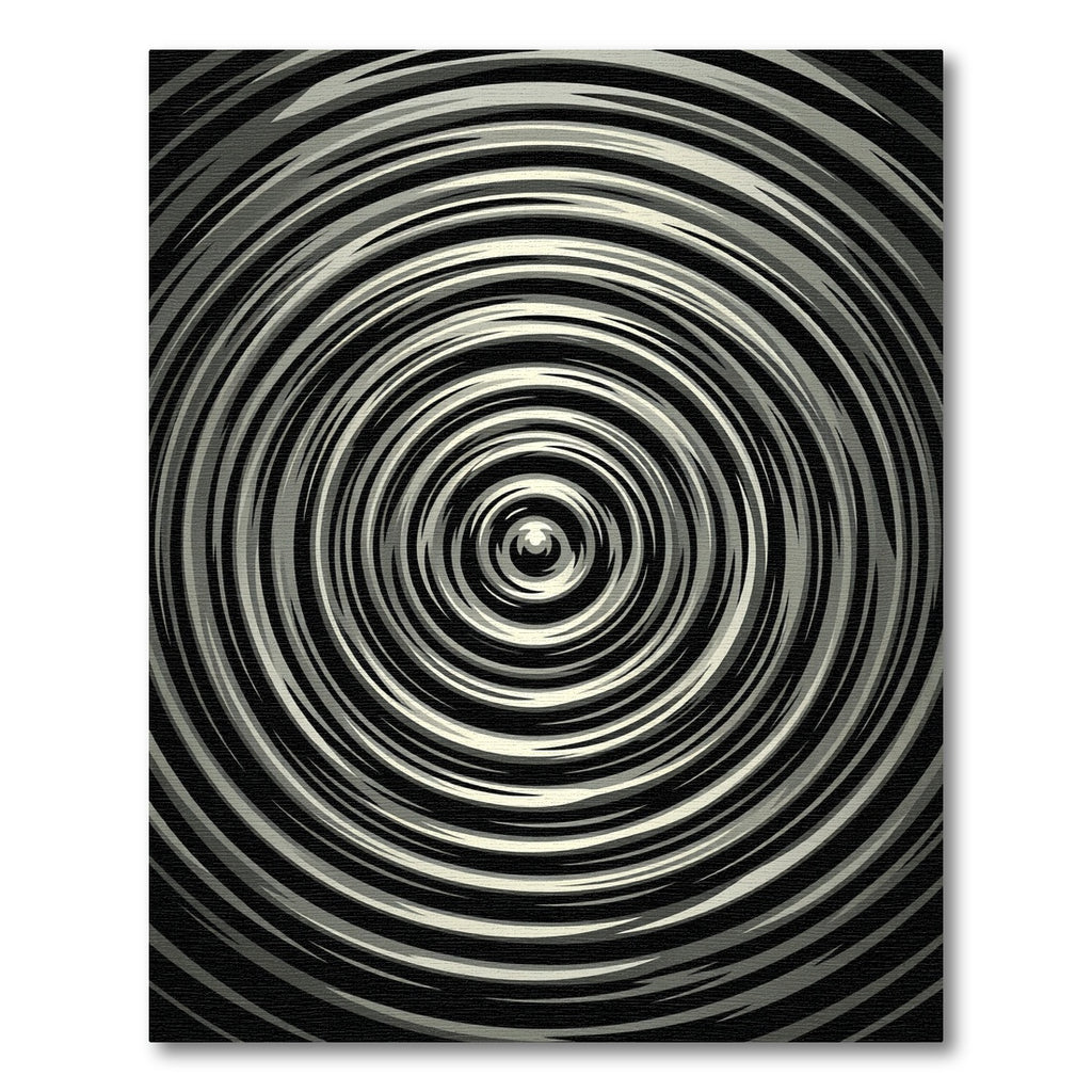 Monochromatic Concentric Swirl Rug