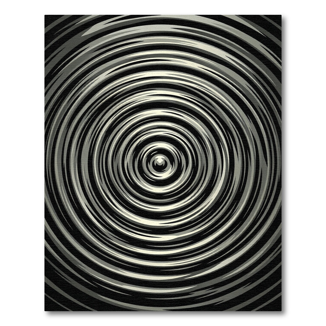 Monochromatic Concentric Swirl Rug