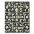 Grey Intertwined Lattice Geometric Rug