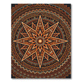 Radiant Orange Celestial Geometric Star Rug